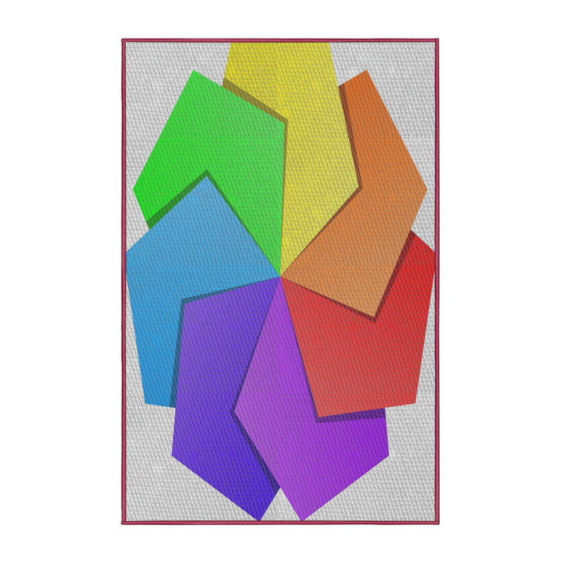 Mauve Tapis décoratif, Rectangle 2 pi x 5 pi