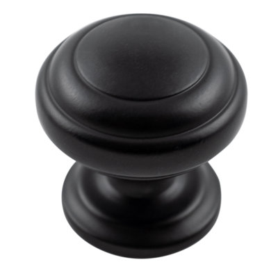 Poignée Zephyr Collection 1-1 / 4 pouce de diamètre noir mat