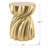 Gold Magnesium Stool With Swirl - Shaped Design, Suitable For Home Decoration And Seating 14X14x18.7 Inches Finish Accent Stool, Various Decor Needs