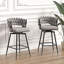 Ensemble de 2 fauteuils de comptoir rembourrés avec accoudoirs-939804704-939804706