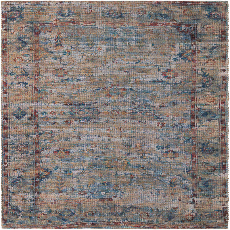 Micharl Cotton Ikat Indoor Rug, Square 7'10"