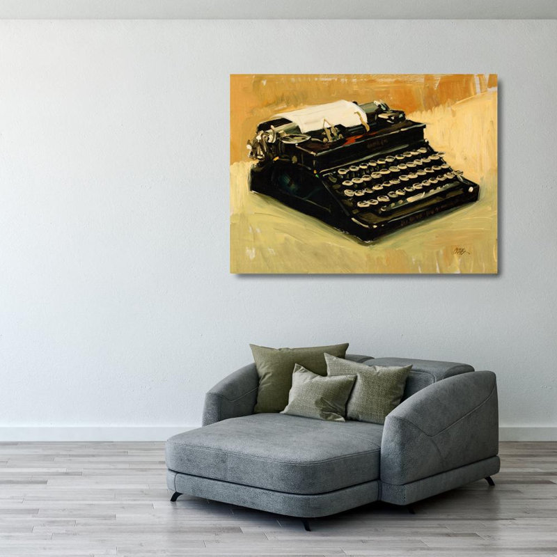 Typewriter, 28" H x 38" W