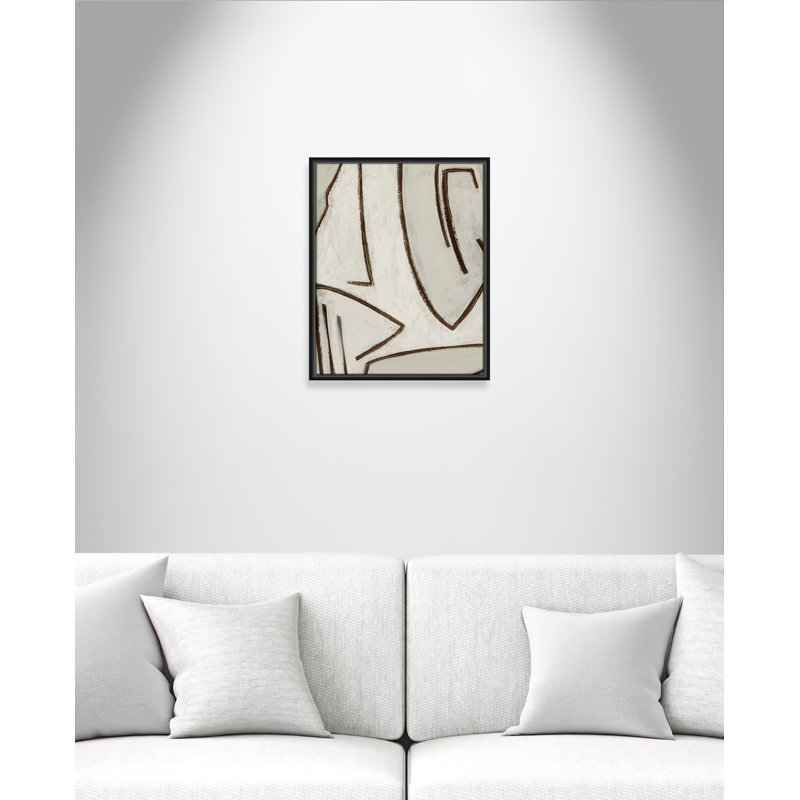 «Line Work II», reproduction encadrée sur toile, Noir, L 17,5 po x H 21,5 po