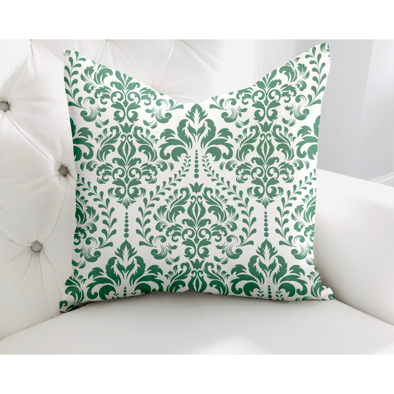  Housse et insert de coussin en coton Adeline, L 15 po x H 15 po, Émeraude