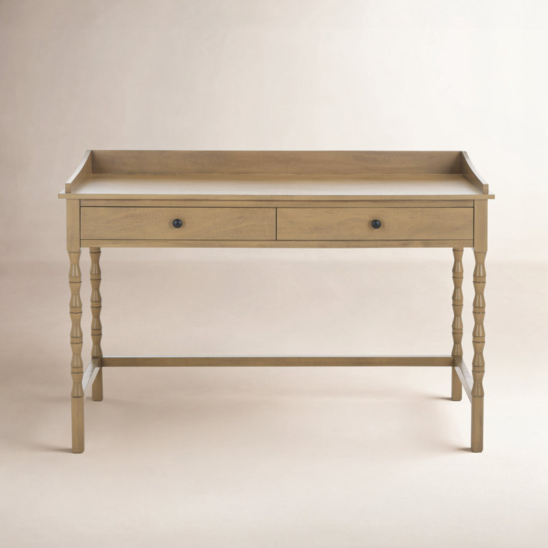 Mia Writing Desk with Drawers, Desert Brown