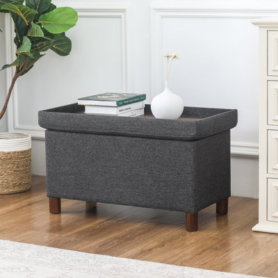 29-Inch Storage Ottoman Bench by Ebern Designs
