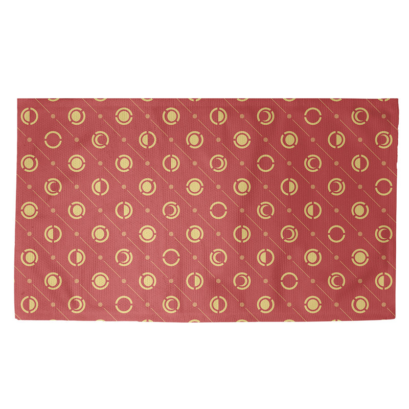 Skeffingt Polka Dots Indoor Rug, Rectangle 5' x 7'