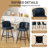 Modern Swivel Upholstered Counter Stool with Durable Metal Frame-338239154