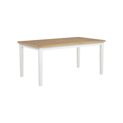66.65" W Transitional Dining Table, Brown