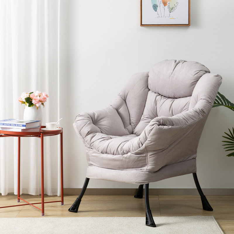 Arrowpoint Velvet Armchair, Grey