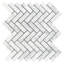 13" x 12" Marble Herringbone Mosaic Wall & Floor Tile-88770430