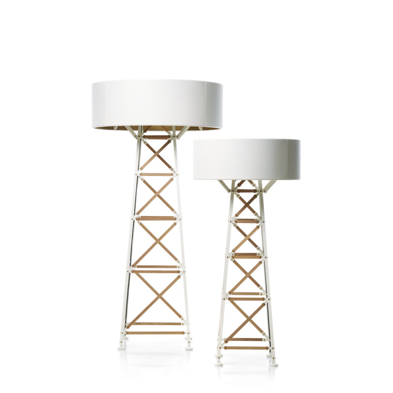 Construction Floor Lamp, Matte White, Medium