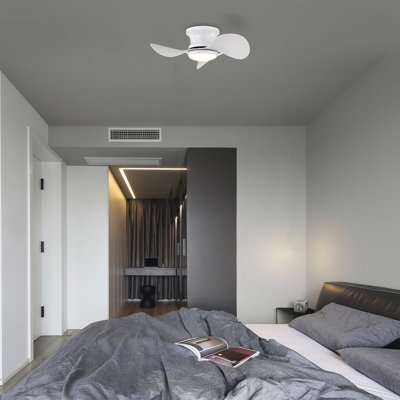 Ventilateur de plafond lumineux blanc Niamh