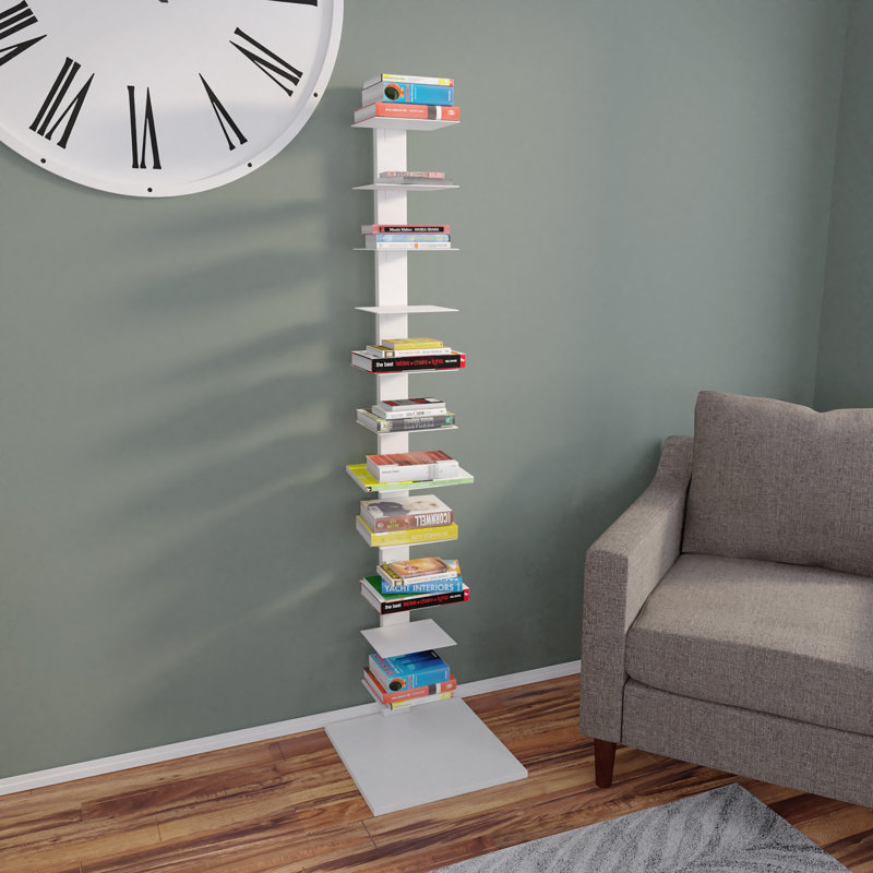 St Catherine Bookcase, White, (11 Shelves) 65.25" H x 15.75" W x 16" D