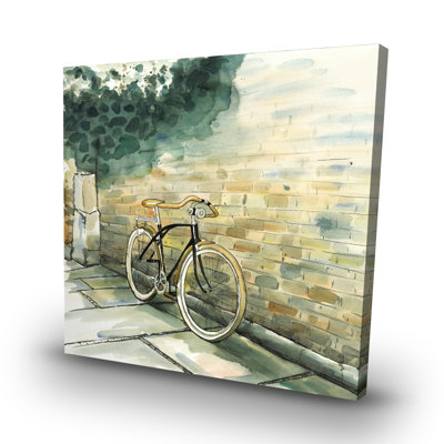 Old urban bicycle - 32"x32" art on canvas