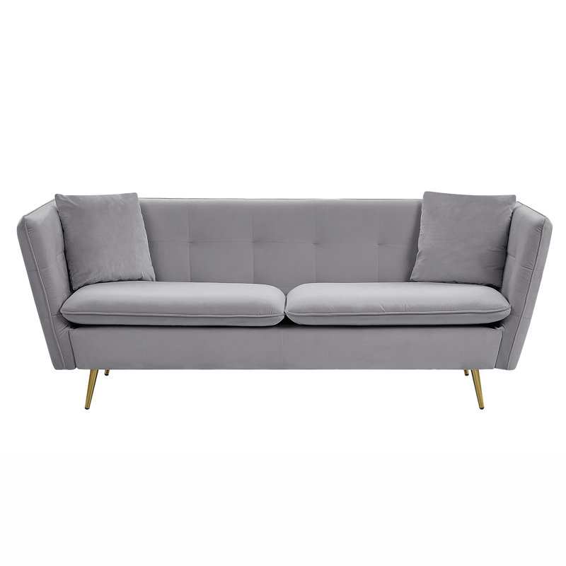 Baer Velvet Sofa, Grey