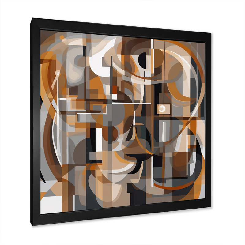 " Exploring Abstracted Tranquility I ", Black Picture Framed, 30" H x 30" W x 1" D
