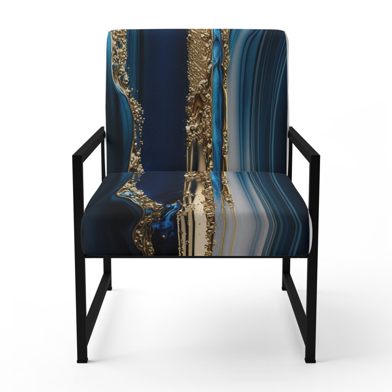 Cuscute - Fauteuil rembourré en marbre, Noir, noir, noir, noir
