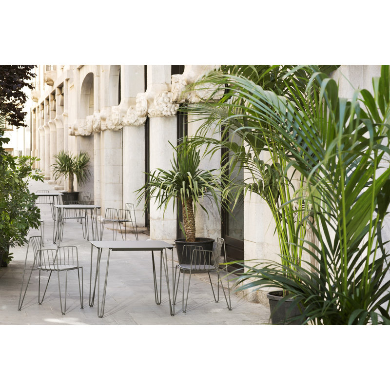 Frakston Stacking Patio Dining Armchair with Cushion, Grey