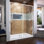 Porte de douche pivotante semi-sans cadre avec technologie Clearmax l 44 po x H 72 po Flex