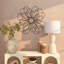 Metal 3D Wire Floral Black Wall Decor with Crystal Embellishments