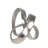Decorative Metal Knot Sculpture Figurine for Home Decor - Modern Decorative Object for Shelf Display or Living Room Decoration - Silver-1472779725-1382470105