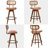 Sirine 4 Pieces Swivel Linen Counter Stool-103707231