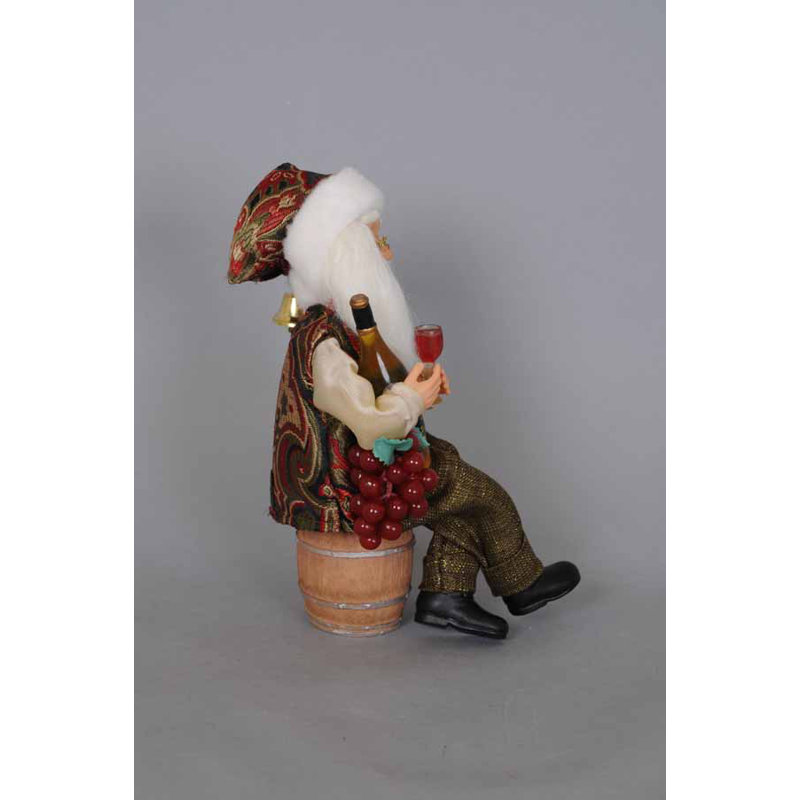 Christmas Wine Santa Figurine