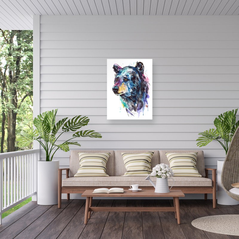 Toile d'extérieur Lisa Whitehouse Black Bear, H 14 po x l 19 po