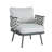 Steel Club Chair Set of 2, Gray-177728875