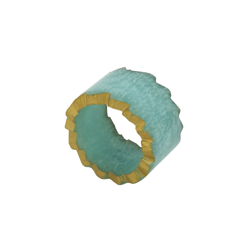 Napkin Ring Collection 100% Resin Napkin Ring, Aqua