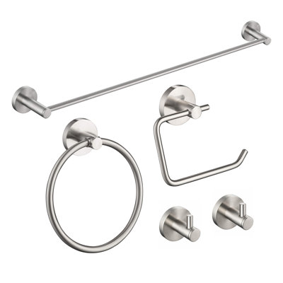 Circular 5 - Piece Bathroom Hardware Set