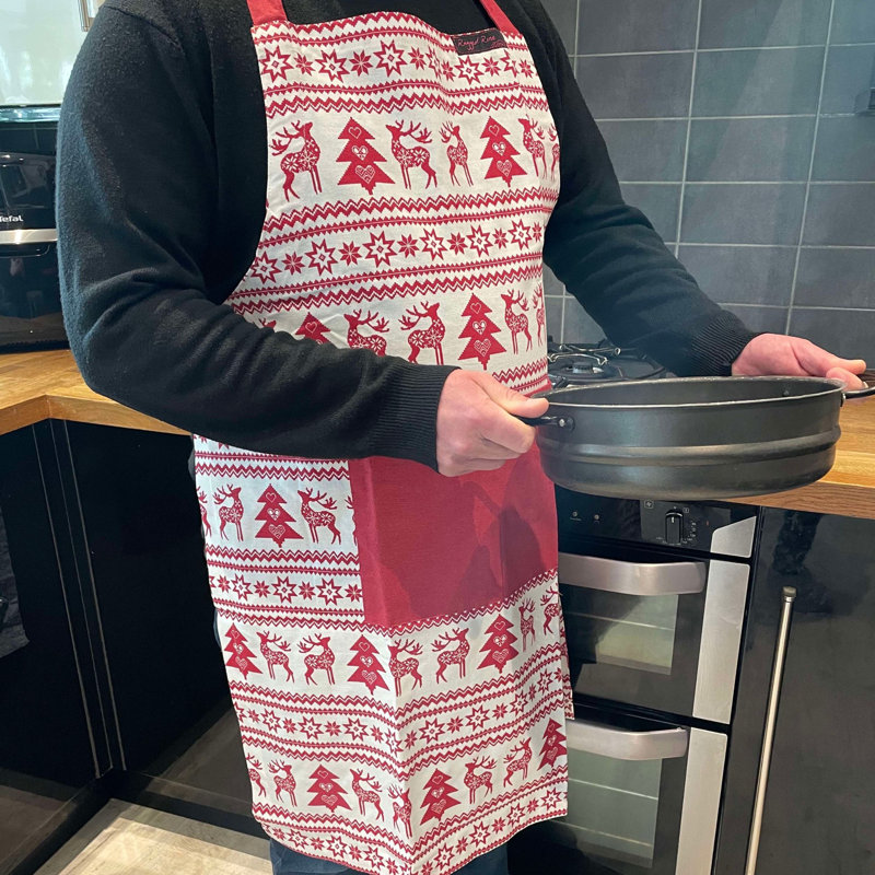 Hiram Christmas Cotton Bib Apron
