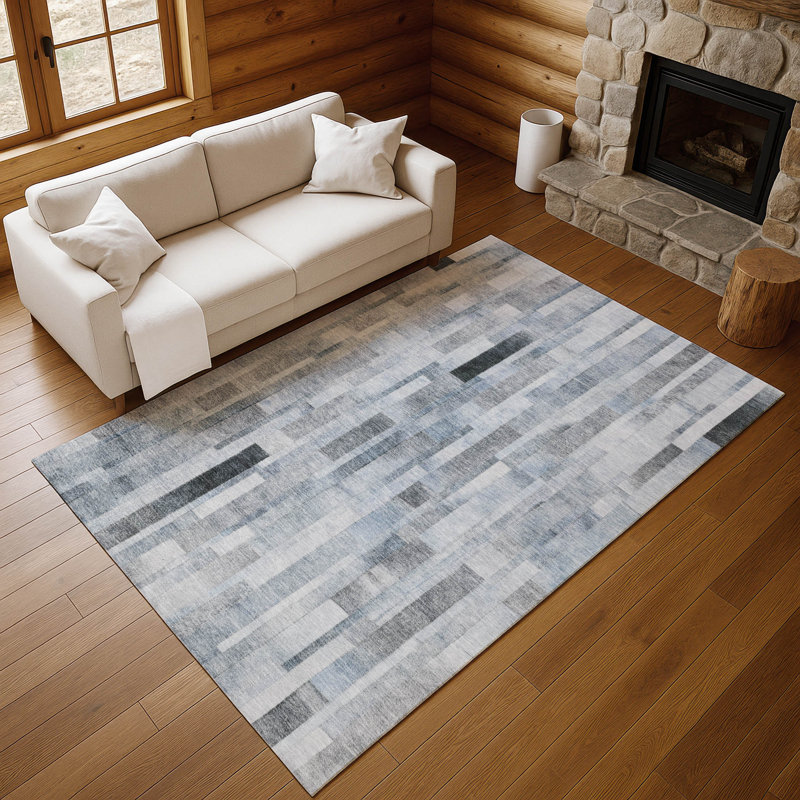 Premium Machine Washable Marasco AMF1630 Stripes Rug, Rectangle 3' x 5'