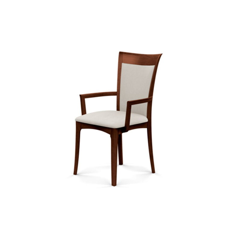 Morgan Upholstered Arm Chair, Cognac Cherry, Microseude Onyx