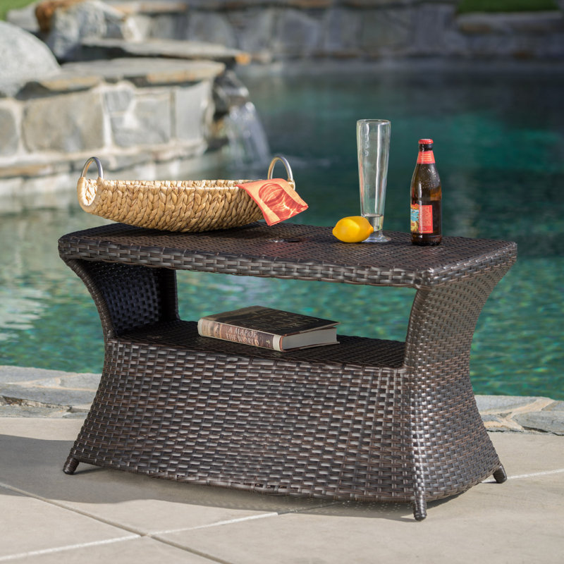 Table d'appoint Berkeley - Table d'appoint compacte pour canapé ou lit, Brun