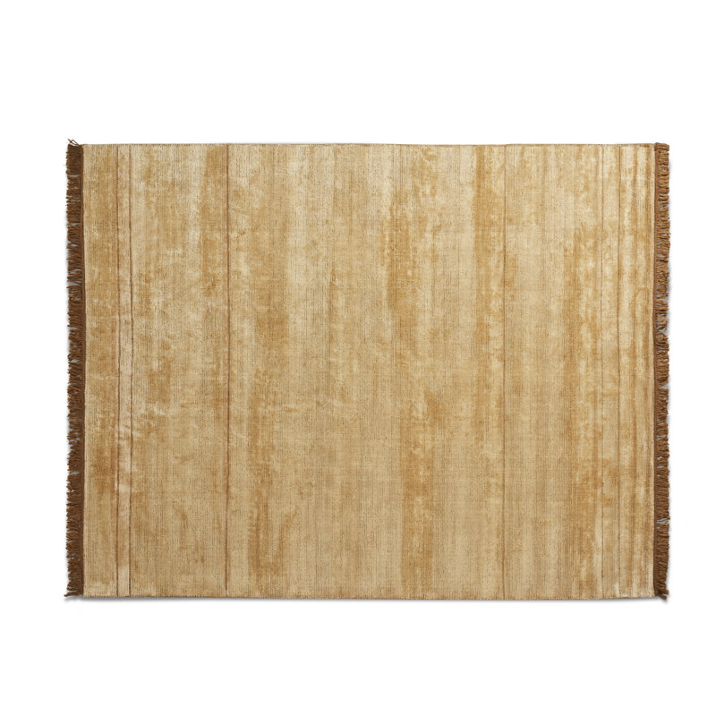 Fancy Area Rug in Gold/Brown, Rectangle 8' x 10'