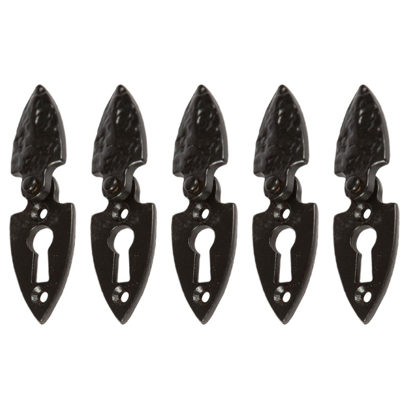 Hammer & Tongs - Arrowhead Escutcheon Plate with Cover - W30mm x H55mm - Black
