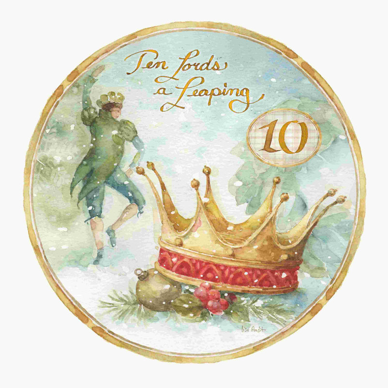 12 jours de Noël X rond, H 12 po x l 12 po
