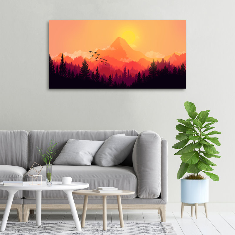 Mountain Landscape - Wrapped Canvas Print