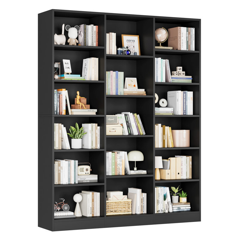 74"H X 59"W Large Wood Storage Bookcase