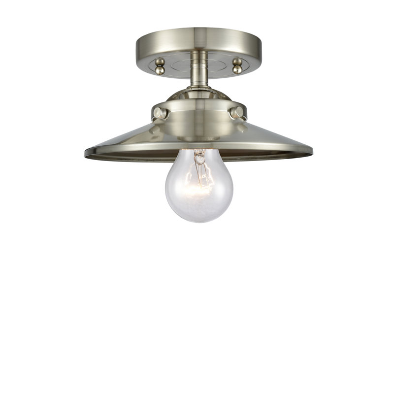 Plafonnier semi-encastré 8 lumières Gault, Ampoule non incluse, Nickel satiné brossé, Nickel satiné brossé