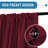 100% Blackout Curtains for Bedroom Short Curtains Half Window Curtains for Kitchen, Privacy Energy Saving Curtain Tiers for Bathroom Shades,Set of 2-343503164-343503158