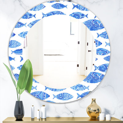Costal Creatures 1 - Miroir mural ovale ou rond sans cadre