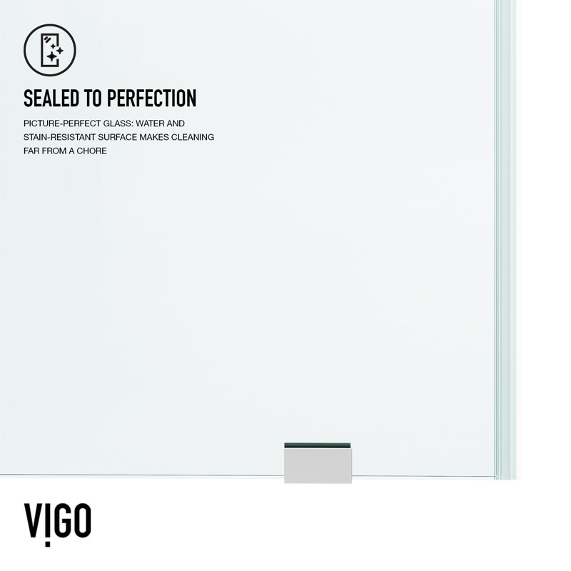 Hamilton 56-60" W x 68" H Sliding Frameless Tub Door with 3/8" Clear Glass, Chrome