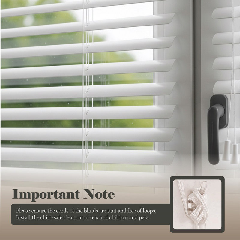 Embossed PVC Venetian Blinds - Steel Grey & White Light-Filtering Privacy Shutter, White, 150 cm L x 120 cm W