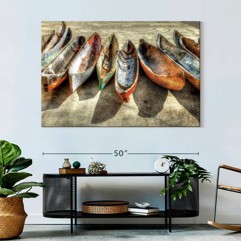 Mehar Canoes, 34" H x 51" W