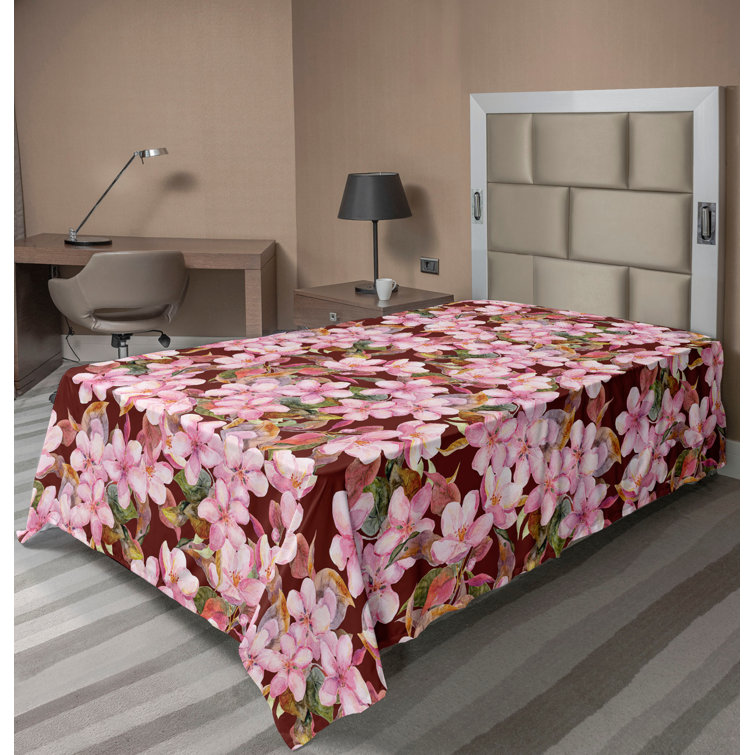 Ambesonne, drap plat floral pivoines, art botanique printanier