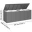 Garden Cushion Box PE Rattan 291X100.5X104 Cm-1757091932