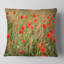 Champ de coquelicots rouges avec plein de fleurs - coussin à imprimé floral-30613543-30810372
